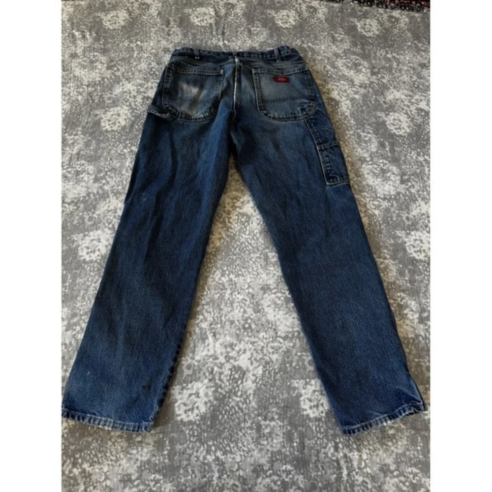 Dickies Men's Carpenter Jeans Blue Denim Workwear Utility Pants Made‎ in Mexico